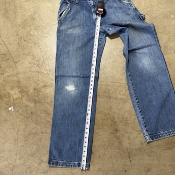 Vintage 90s Levi’s Silvertab Carpenter Faded Dark Wash Denim Blue Jeans 32 X 33 - Picture 9 of 13
